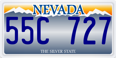 NV license plate 55C727