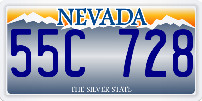 NV license plate 55C728
