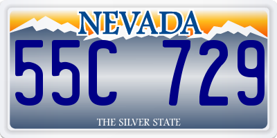 NV license plate 55C729