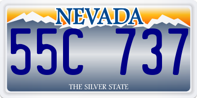 NV license plate 55C737