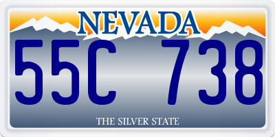 NV license plate 55C738