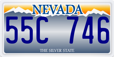 NV license plate 55C746
