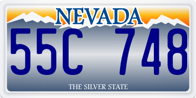 NV license plate 55C748