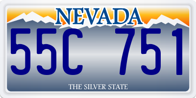 NV license plate 55C751