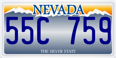 NV license plate 55C759
