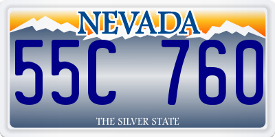 NV license plate 55C760