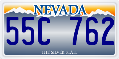 NV license plate 55C762