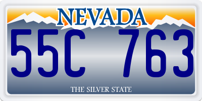 NV license plate 55C763