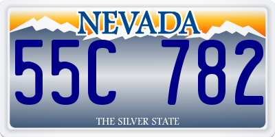 NV license plate 55C782