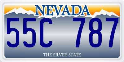 NV license plate 55C787