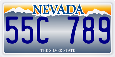 NV license plate 55C789