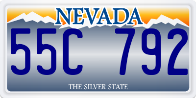 NV license plate 55C792