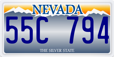 NV license plate 55C794