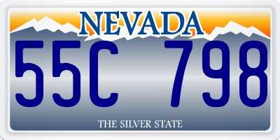 NV license plate 55C798