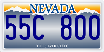 NV license plate 55C800