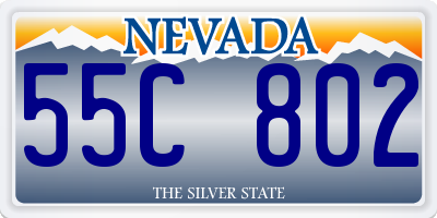 NV license plate 55C802