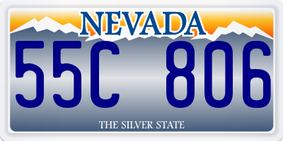 NV license plate 55C806