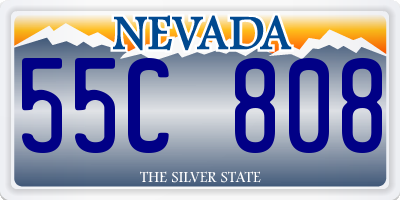 NV license plate 55C808