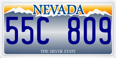 NV license plate 55C809