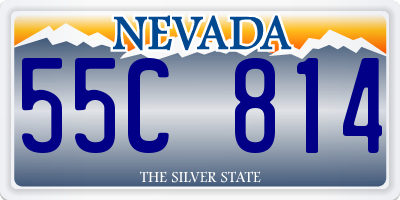 NV license plate 55C814