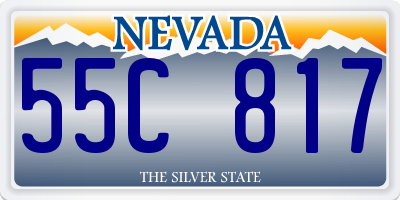 NV license plate 55C817