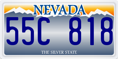 NV license plate 55C818