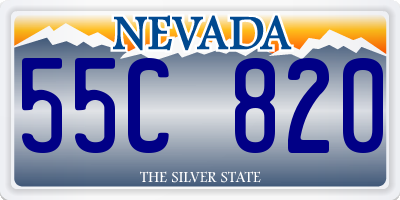 NV license plate 55C820