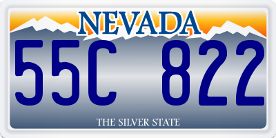 NV license plate 55C822