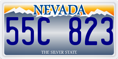 NV license plate 55C823