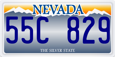 NV license plate 55C829