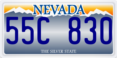 NV license plate 55C830