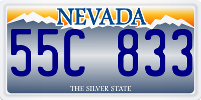 NV license plate 55C833