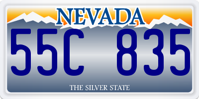 NV license plate 55C835