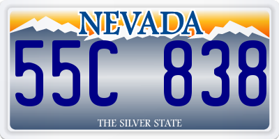 NV license plate 55C838