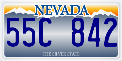 NV license plate 55C842