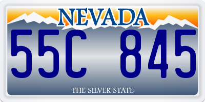 NV license plate 55C845