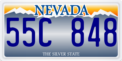 NV license plate 55C848