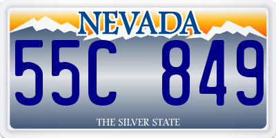 NV license plate 55C849