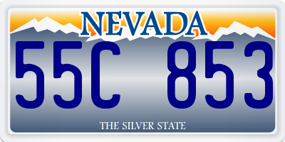 NV license plate 55C853