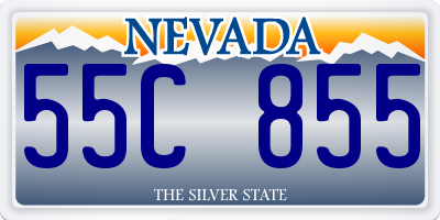 NV license plate 55C855