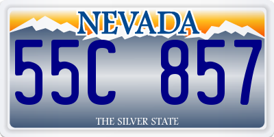 NV license plate 55C857