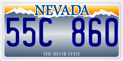 NV license plate 55C860