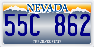 NV license plate 55C862