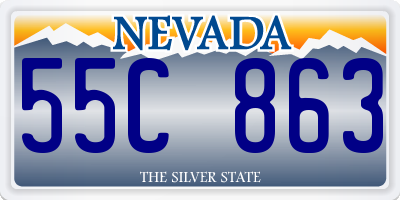 NV license plate 55C863