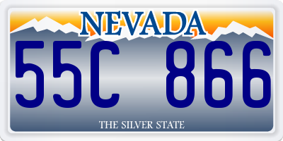 NV license plate 55C866