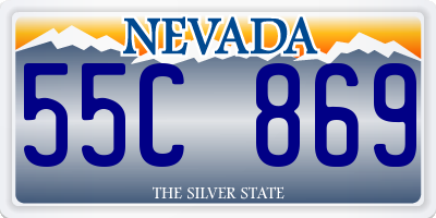 NV license plate 55C869