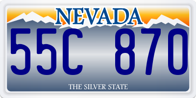 NV license plate 55C870