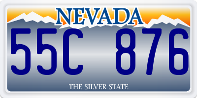 NV license plate 55C876