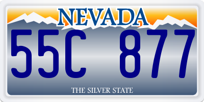 NV license plate 55C877