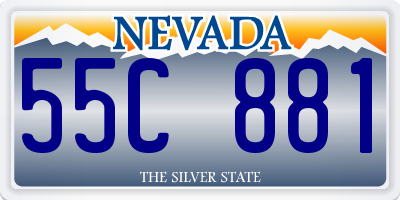 NV license plate 55C881